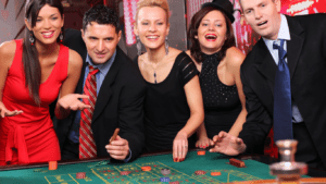 Gamblers in casino