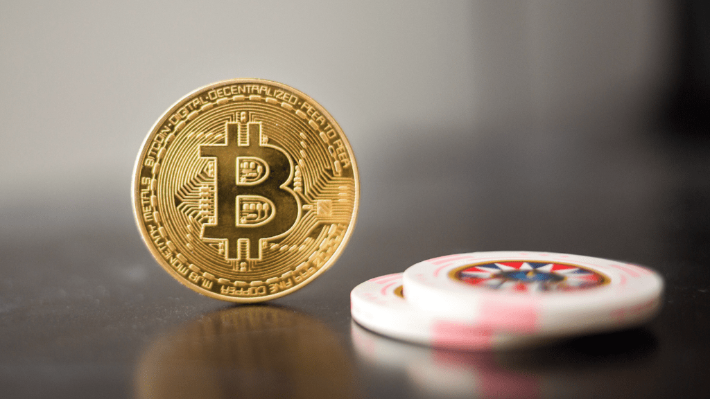 Bitcoin and casino chips